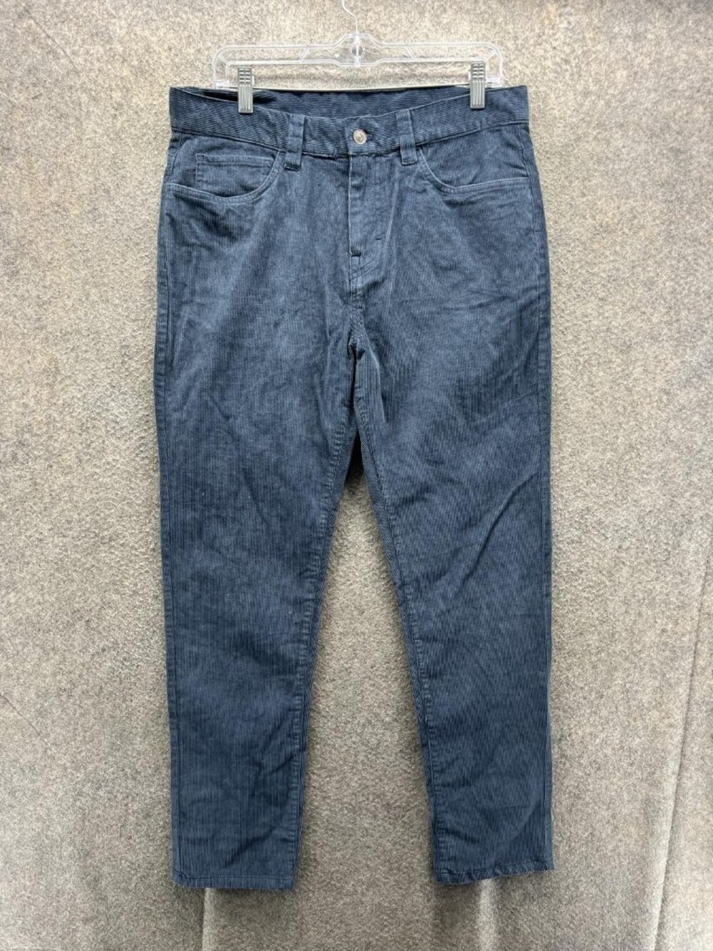 PrAna Pants Men 32x30 Blue Campfire Cord Pant Slim Fit Corduroy Casual Tapered